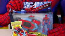 Spiderman Toys Review - Real life Superhero Video - Spiderman Elicopter and car