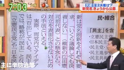 【辛坊治郎】 朝コレ トピックス ～辛坊治郎 民主 維新にキツイ一言～ 2016年3月4日