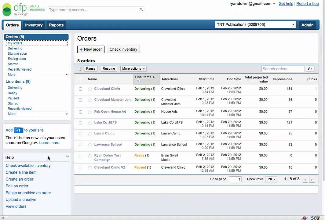 DFP Tutorial Part #5, DFP reports