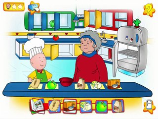 Caillou Cooking With Grandma Cartoon Animation PBS Kids Game Play Walkthrough