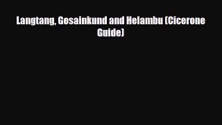 PDF Langtang Gosainkund and Helambu (Cicerone Guide) PDF Book Free