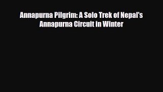Download Annapurna Pilgrim: A Solo Trek of Nepal's Annapurna Circuit in Winter PDF Book Free