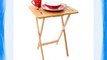 Premier Housewares - Mesa auxiliar plegable de madera 49 x 39 x 65 cm color marrón claro