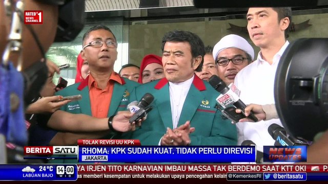 Ketum Partai Idaman Rhoma Irama Tolak Revisi UU KPK