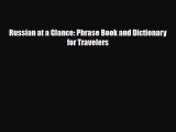 PDF Russian at a Glance: Phrase Book and Dictionary for Travelers Ebook