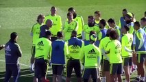 Zinedine Zidane is challenging Cristiano Ronaldo on Real Madrid training