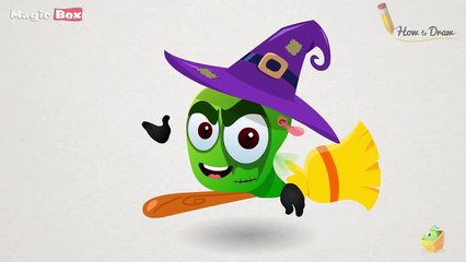 How To Draw A Halloween Pumpkin, Cat, Bat& Skeleton- Halloween Special Episode-Drawing Tutorial Kids