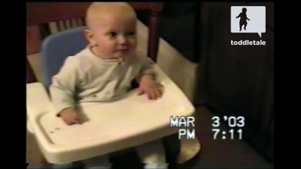 Cheerio hangs from baby's drool _ Funny Accidents _ toddletale