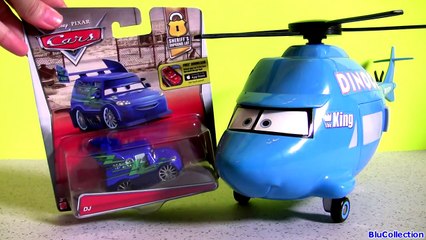 Talking Dinoco Helicopter Transporter Mater with NEW Mattel Cars Diecasts 2016 Sheriff Impound Lot