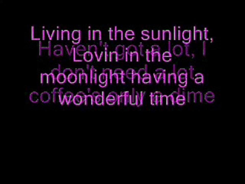 Tiny Tim- Living in the Sunlight Lyrics