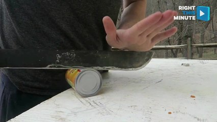 You Can Ditch Your Can Opener Thanks to This Simple Machete Hack