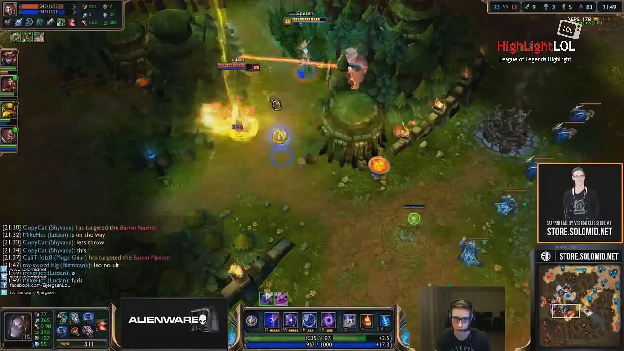 Highlight Bjergsen Orianna Outplays
