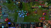 Highlight TSM Bjergsen Yasuo 1 vs 2 COL vs TSM LCS Summer 2014