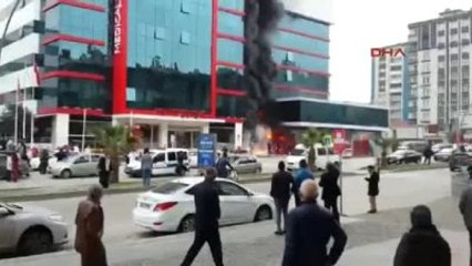 Samsun?da Özel Hastanede Çıkan Yangın Paniğe Neden Oldu 2
