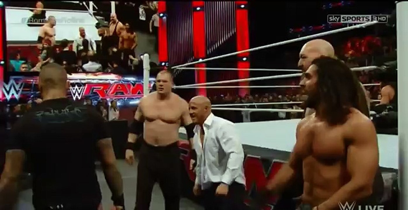 Roman Reigns destroys The Authority_ Raw, March 2, 2015