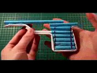 How to make a Paper Gun that Shoots - With Trigger - YouTube