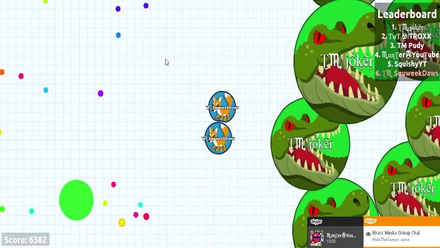 Agar.io // Destroying Server // Last Man Standing // Agario TM CLAN - SquweekDaws