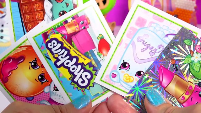 4 Shopkins Season 1 & 2 STICKERS Blind Bag PACKS Collection Box Unboxing Video Cookieswirl