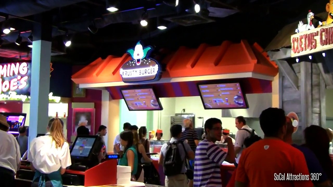 [HD] Real Life Krusty Burger - Ordering a Krusty Burger - The Simpsons Land - Universal Studios