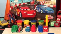 Play Doh Pixar Cars Lightning McQueen, make Race Cars from Play Doh for the Grand Prix Race Mats