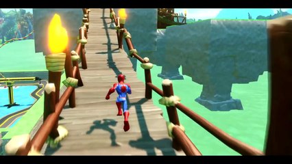 Cупергерои мультфильм - Человек Паук и тачки машинки