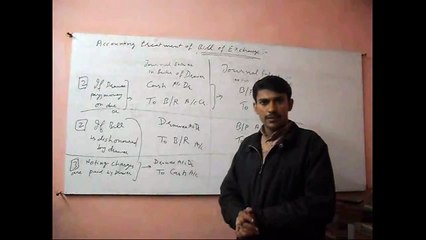 Journal Entries of Bill of Exchange - Part 2 Lecture