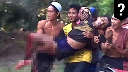 Graphic video shows man’s leg ripped off after crocodile attack