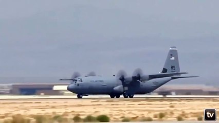 C 130J and C 17 Super Hercules Landing HD