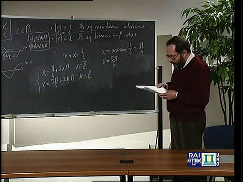 Corso propedeutico di Matematica - Lez 37 - Equazioni trigonometriche