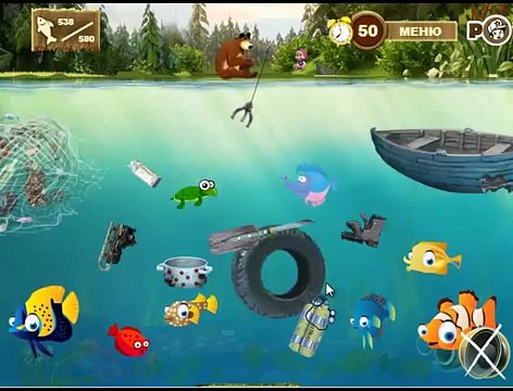 Маша и Медведь Миша ловит Рыбку Новые серии Маша и Медведь 2015 Игра Уровень 6