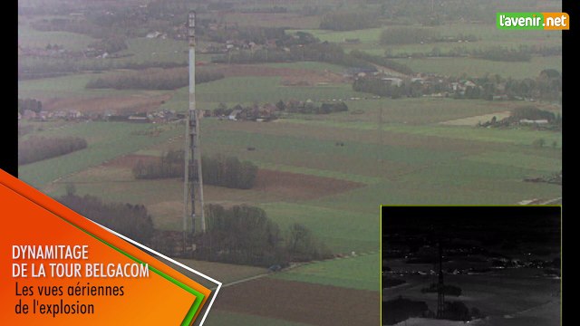 L'Avenir - Destruction de la tour Belgacom de Vedrin : vues aériennes de la police fédérale