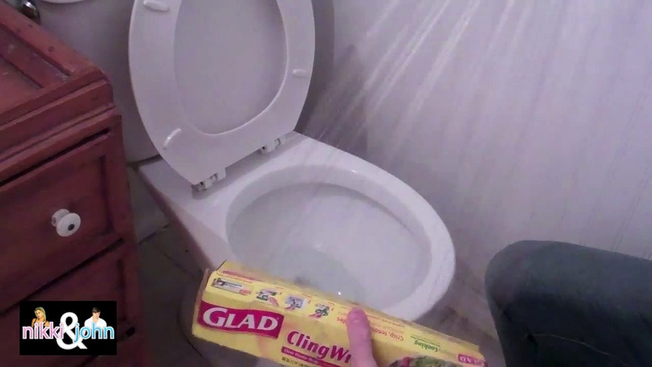 Saran Wrap Toilet Prank