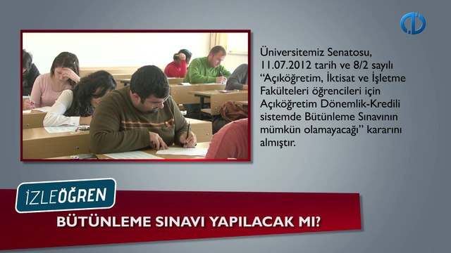 Bütünleme sınavı yapılacak mı? Anadolu Aöf