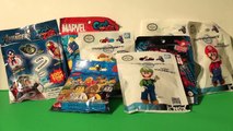 8 Blind Surprise Bags with Mario, Luigi, Bowser,Yoshi, Lego Witch,Light,Clip and Skateboad