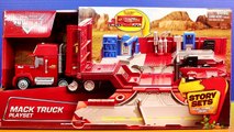 Disney Cars Pixar Mack Truck Playset with Radiator Springs Lightning McQueen Mater