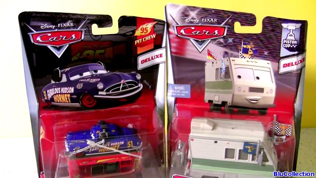 Cars Doug RM Caravan & The Fabulous Doc Hudson Hornet with Stand NEW Diecasts Disney Pixar