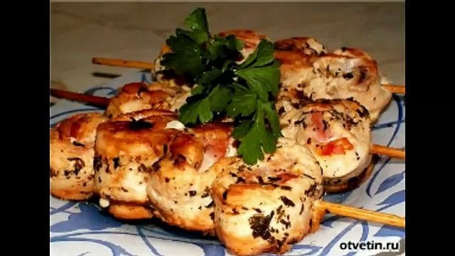 Готовим в духовке домашний шашлык из курицы в кефире