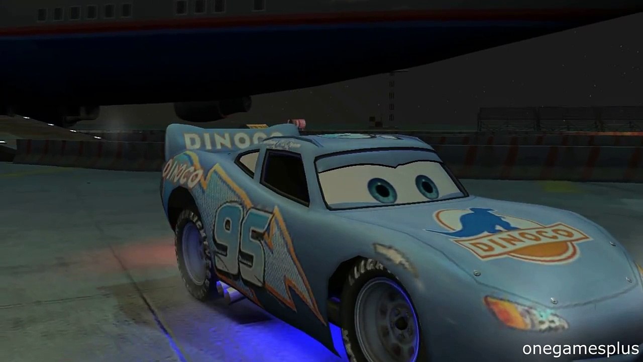 Night Race Airport RallyCross Track Dinoco McQueen Disney pixar cars by onegamesplus