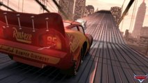 Bridge Ramp Lightning McQueen VS Dinoco Disney pixar car by onegamesplus