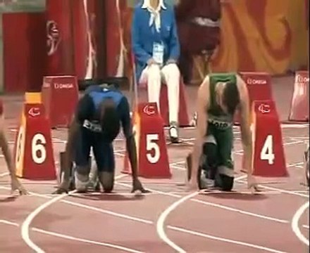 Oscar Pistorius - 100m T44 Final - Beijing Paralympics