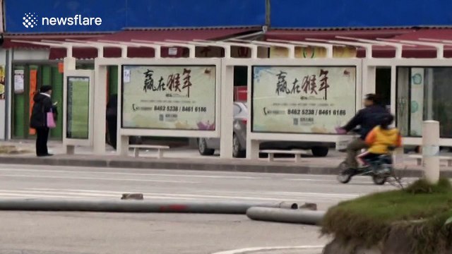 Bus stops build ridiculously low seats for waiting passengers