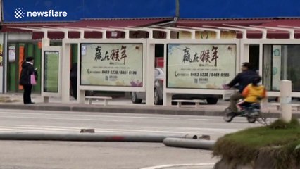 Download Video: Bus stops build ridiculously low seats for waiting passengers