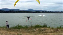 paragliding SIV, full stall, twist and rescue toss
