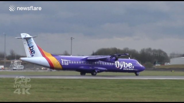 Planes land in strong crosswinds caused by Storm Jake