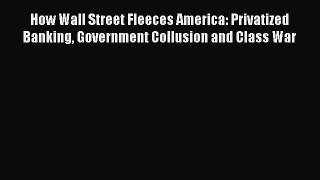 Read How Wall Street Fleeces America: Privatized Banking Government Collusion and Class War