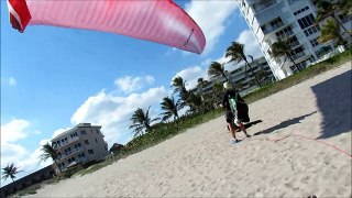 Urban Paragliding On The Beach Soaring Off Of Buildings