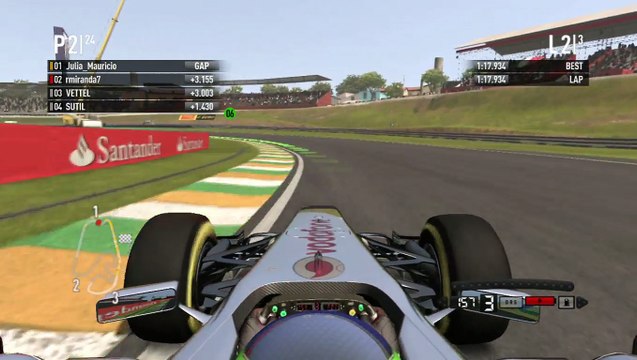 PS3 F1 2011 Camp Coop GP Brasil Trofeu keep your friends close e teamwork