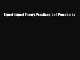 PDF Export-Import Theory Practices and Procedures  EBook