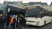 Les bus de supporters quittent Granville pour le stade d'Ornano