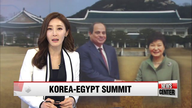 President Park holds summit talks with Egyptian president El-Sisi